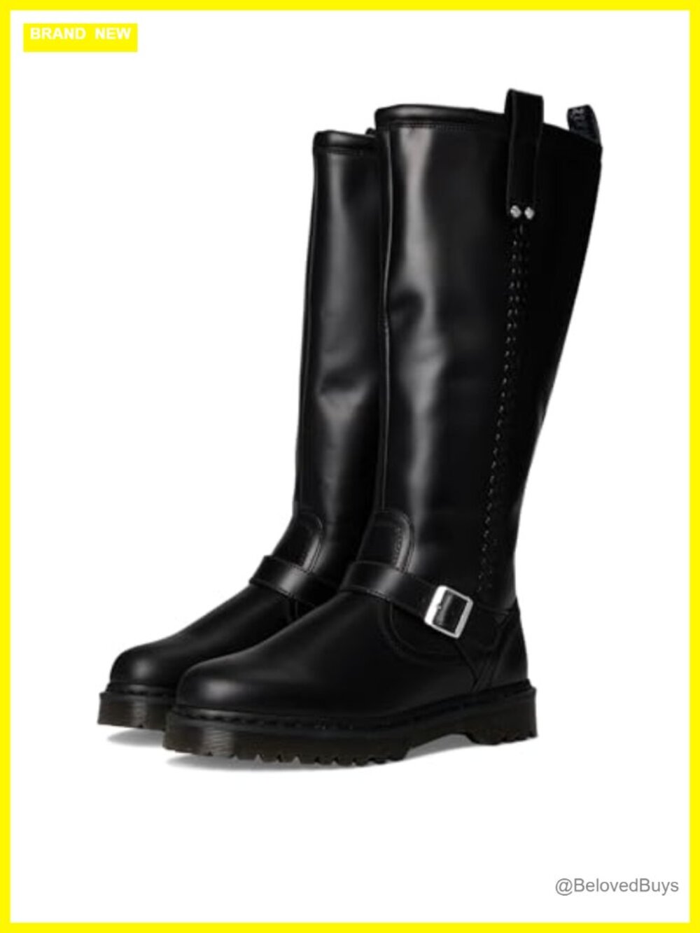 Womens Anistone Knee High Leather Boots Platform Heel Boots